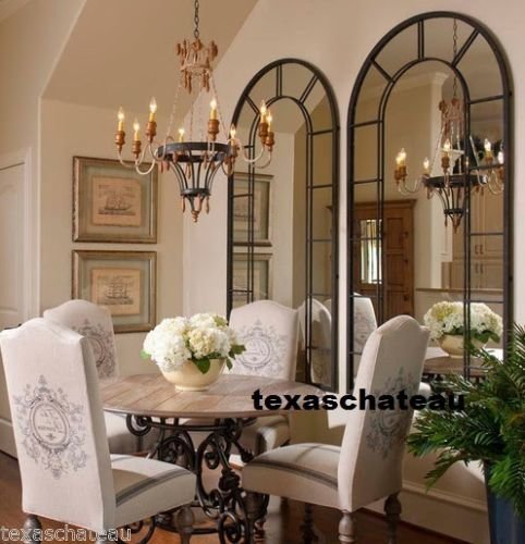 XL ~ 1 LARGE BLACK ARCHED WINDOWPANE WALL MIRROR ~ LEANER LEANING ... - XL ~ 1 LARGE BLACK ARCHED WINDOWPANE WALL MIRROR ~ LEANER LEANING ARCH