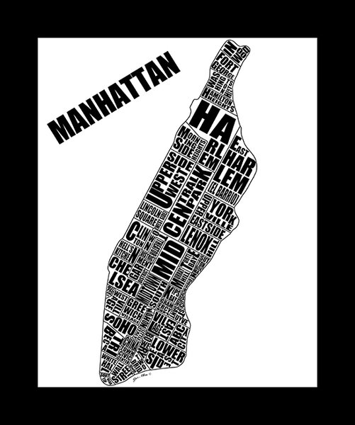Manhattan Neighborhoods Collectible Art Gallery