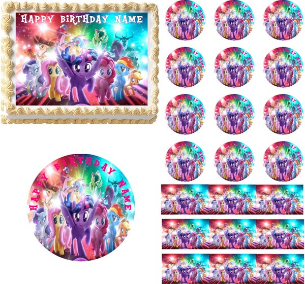 My Little Pony Movie Edible Cake Topper Image Little Pony 