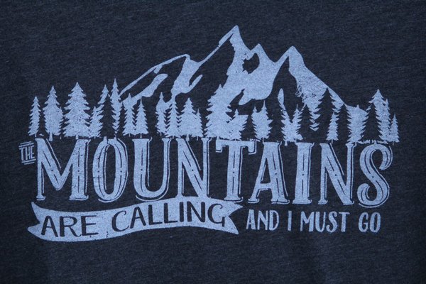 The Mountains are Calling Shirt | Decaf Tees Screen Printing