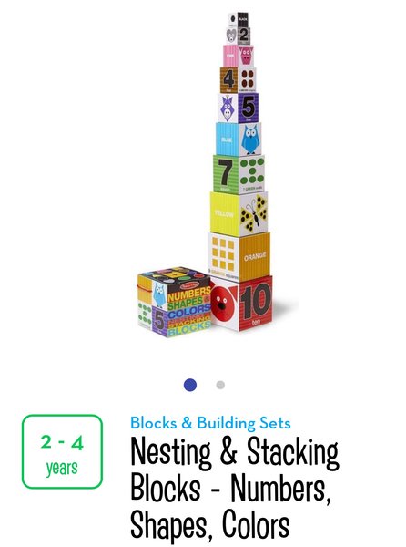 Nesting numbers Shapes colors  Classroom Express