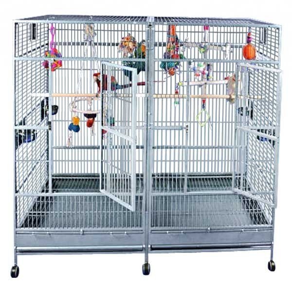 80x40 parrot cage, flight cage, bird cage, aviary, divided cage ...