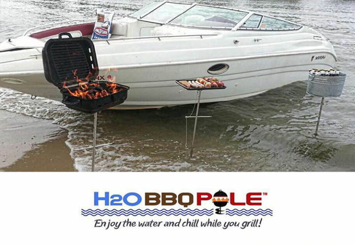 MAGNETIC H2OBBQPOLE FOR SERVING TRAYS & BEER BUCKETS