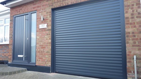 EG55 8X8 ANTHRACITE ELECTRIC ROLLER GARAGE DOOR | EASYGLIDE GARAGE