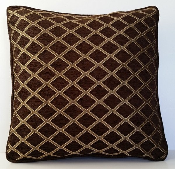 brown gold chenille classic woven designed pillows just the right pillow