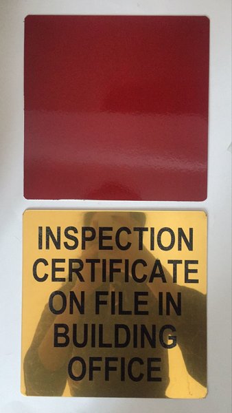 sign letters inch 6 FILE SIGN SIGN (AN INSPECTION ALUMINUM DOB ON CERTIFICATE