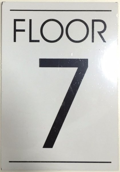 HPD SIGN:FLOOR NUMBER SEVEN (7) SIGN (ALUMINUM SIGN IDEAL IN NYC ...