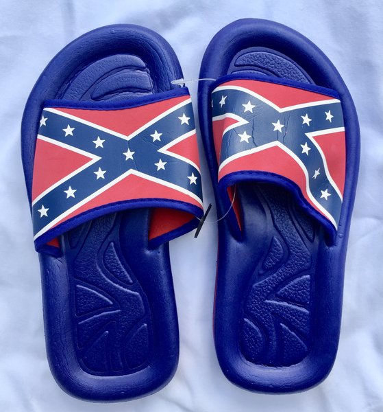 Blue Rebel Flag Flip Flops/Sandals DL Grandeurs Confederate & Rebel Goods