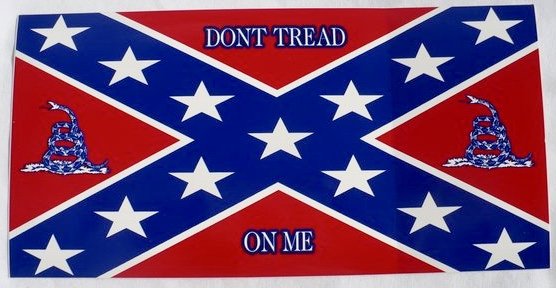 Rebel Flag "Don't Tread On Me" Bumper Sticker | DL Grandeurs Confederate & Rebel Goods