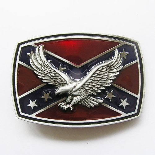 Flying Eagle Rebel Flag Belt Buckle Dl Grandeurs Confederate And Rebel