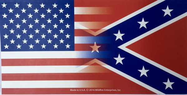 American with Confederate Flag Bumper Sticker | DL Grandeurs ...