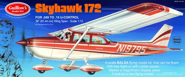 Guillow's Cessna 172 Balsa Wood Model Airplane Kit GUI-802 ...