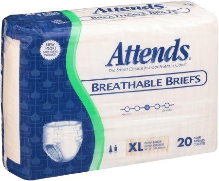 Attends Breathable Briefs HEAVY ABSORBENT(Diapers) X-Large 60ct ...