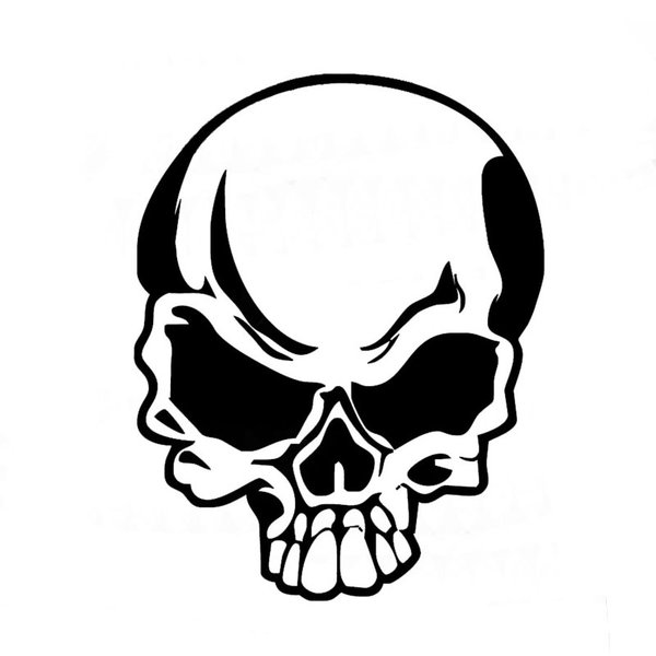 Download 6" Adhesive backed Basic Skull vinyl decal | Vendetta ...