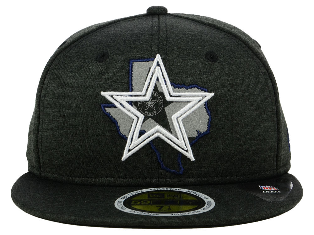 dallas cowboys new era nfl heather black white 59fifty cap