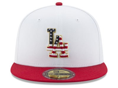 Los Angeles Dodgers New Era Americana Patch 59FIFTY Fitted Hat - Red