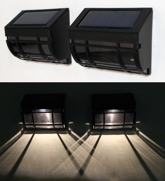 solar fence post cap LED lights/ wall mounted LED lights GREEN NATURAL SOLAR
