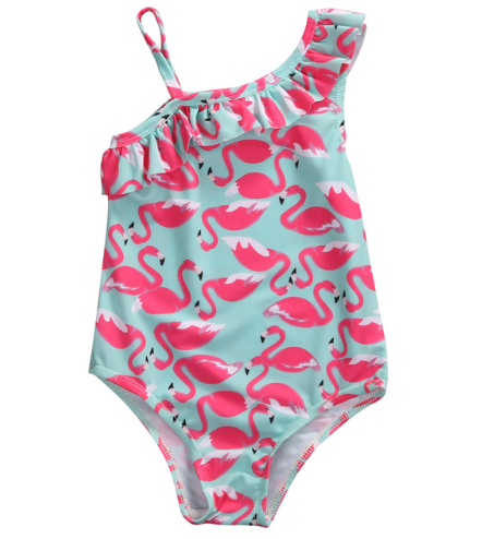 Flying Flamingos Bathing Suit | Plush Pieces 