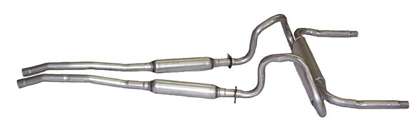 1967-1968-1969 Mustang Shelby Transverse Dual Exhaust System 2.25 ...