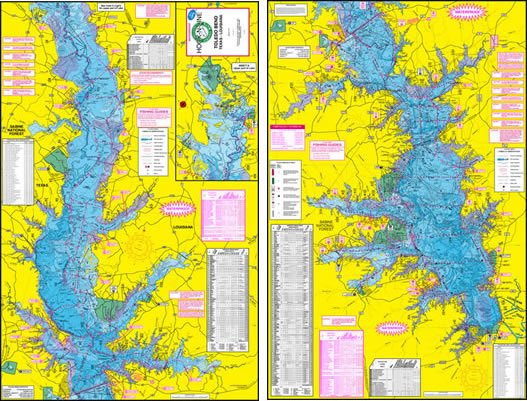 F113 Toledo Bend Fishing Map With Gps Hook N Line Fishing Maps