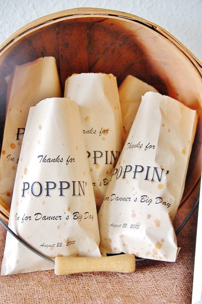 Thanks for POPPIN in for the big day ~ Popcorn Bags ~ Candy Buffe | KendollMade Unique Party ...