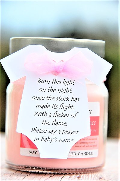 Burn This Tea Light On The Night Once The Stork Has Made His Flig 