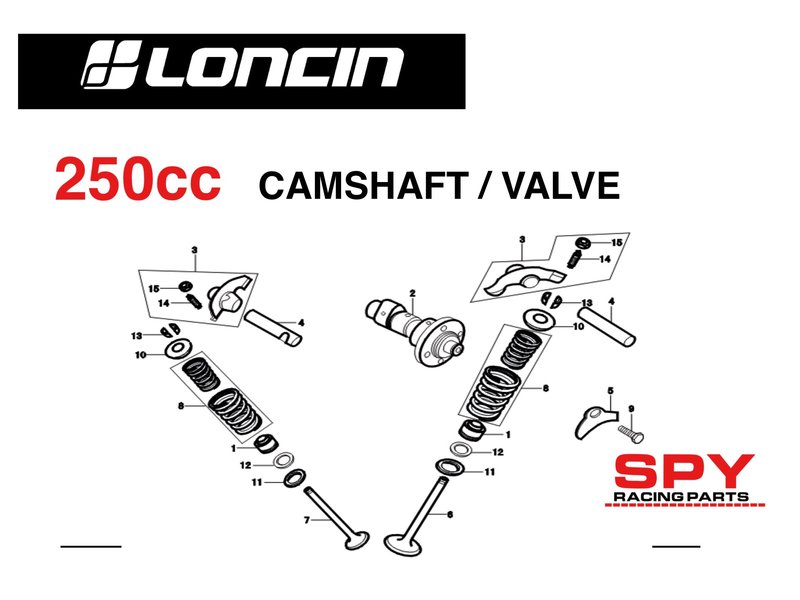 250cc loncin engine diagrams spy racing engine parts | Spy Racing Parts