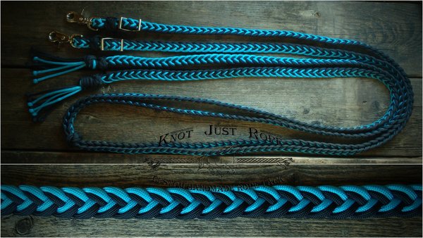 Braided Split Reins- 6 strand flat braid | Knot Just Rope