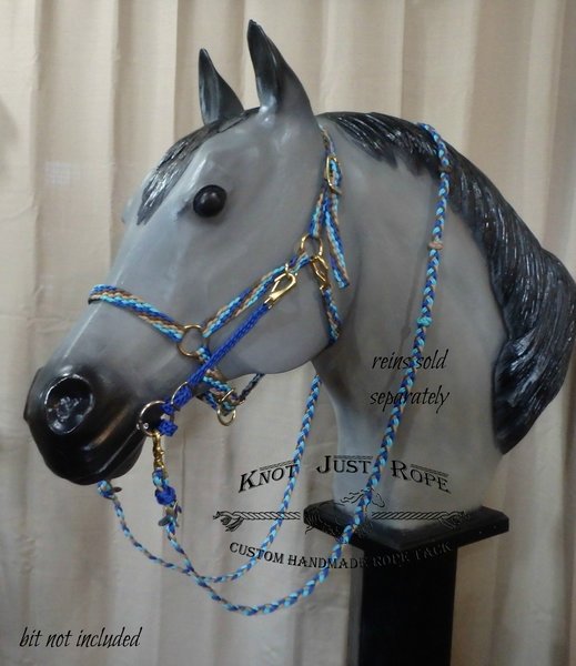 Braided Combination Halter w/ Bit Hangers Knot Just Rope
