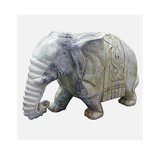 Large Chinese Jade Elephant Statue Powerful Beast made of Lushan www