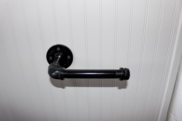 Black Iron Pipe Toilet Paper Holder  Mini Mansions Tiny 