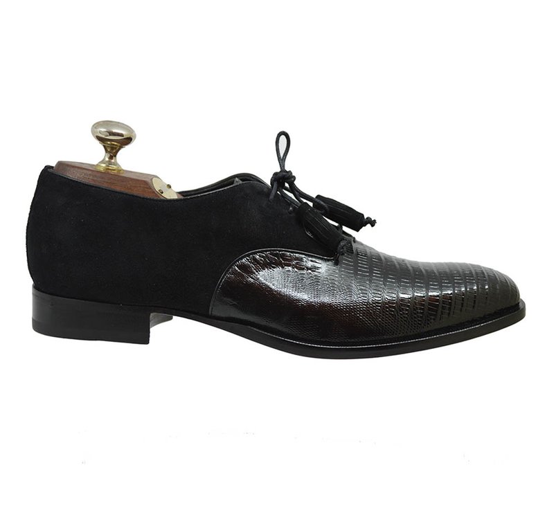 Mauri 1083 Lizard and Suede Blue Dress Shoe | Cellini Uomo | Mauri ...