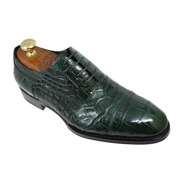 Caporicci 1102 Green Baby Alligator Shoes | Cellini Uomo Fine Italian ...