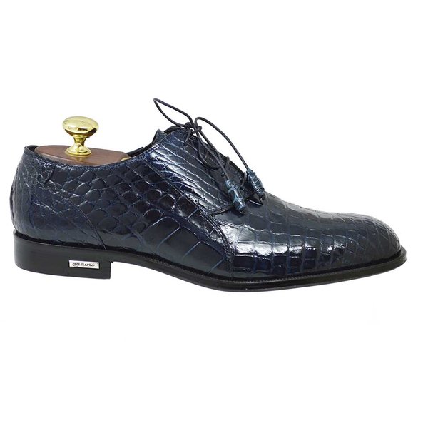 Mauri 4649 Blue Baby Alligator Dress Shoe | Cellini Uomo Fine Italian ...