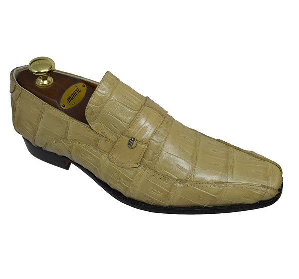 Mauri M744 Champagne Crocodile Dress Shoe | Cellini Uomo Fine Italian ...