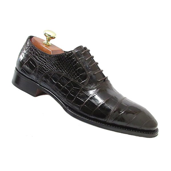 Caporicci 1102 Dk.Brown Baby Alligator Shoes | Cellini Uomo NY | Mauri ...