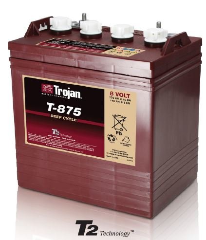 Trojan T-875 Deep Cycle Golf Cart Battery 8 volts Big O 