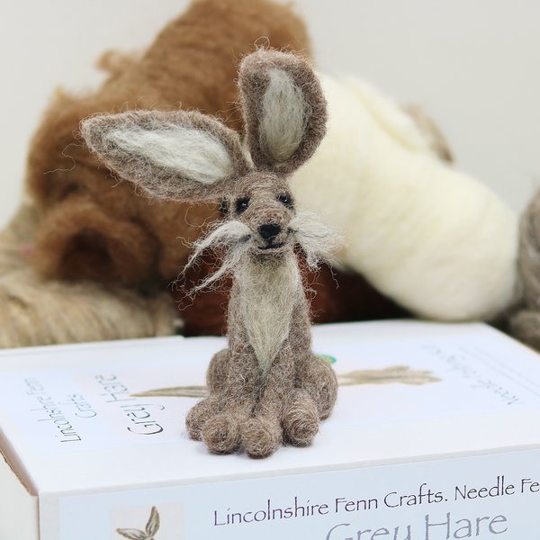 Hare Needle Felting Kit For Beginners, Animal Felting Kit Needle