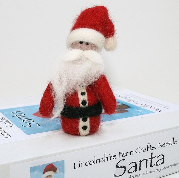 Christmas needle felting kit Santa felting kit for beginners Needle