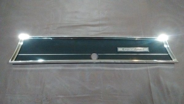 SS glove box door trim plate cover bezel 66 Chevelle El ... 55 cadillac wiring 