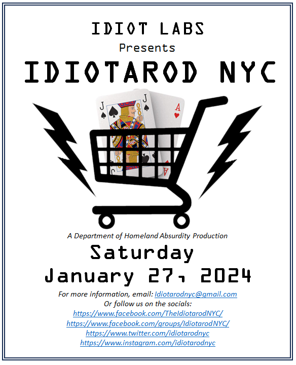 Idiotarod NYC XXI January 27, 2024