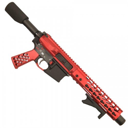 AR15 STRIPPED BILLET UPPER RECEIVER (RED) tactical skeleton