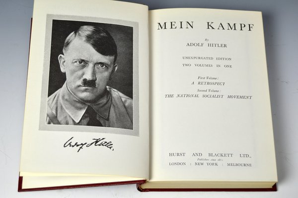 Original 1937 Edition Of Adolf Hitler's Mein Kampf With Companion ...