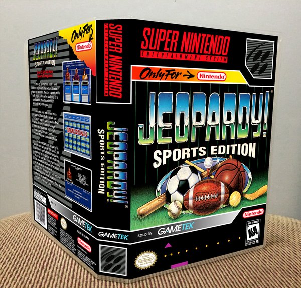 Jeopardy! Sports Edition SNES game case Game Case King Custom Game