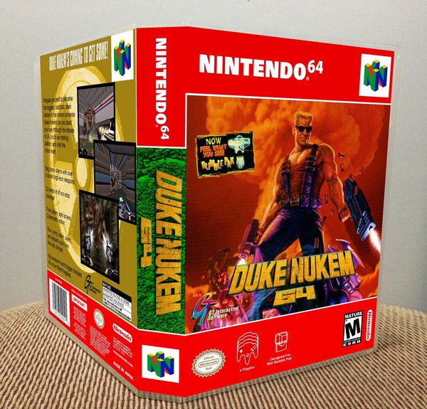 Duke Nukem 64 N64 video game case Game Case King Custom Game Cases