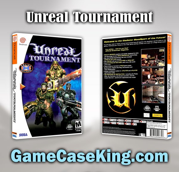 Unreal Tournament Sega Dreamcast Game Case Game Case King Custom