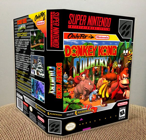 Donkey Kong Country SNES game case | Game Case King - Custom Game Cases ...