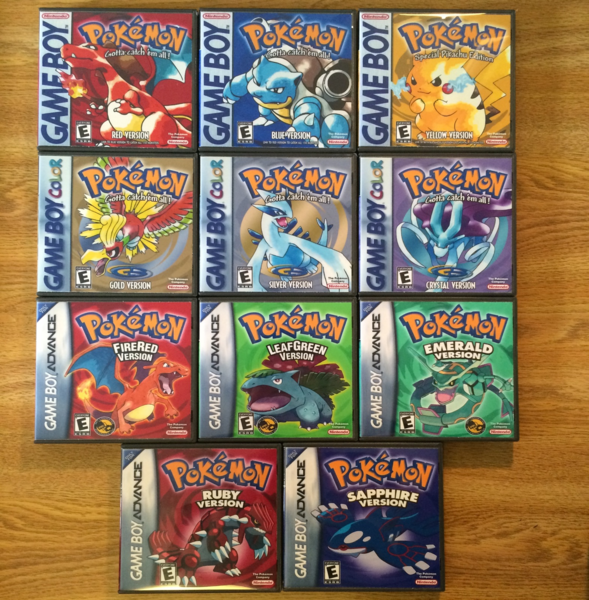 Pokemon 11 Case Gameboy Lot Game Case King Custom Game Cases for