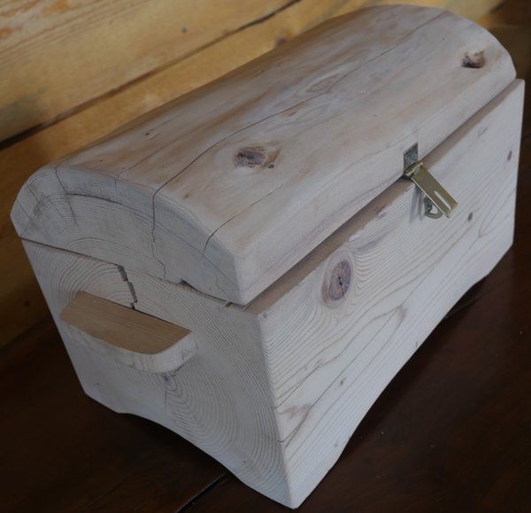 Unfinished Log Style Treasure Chest & Jewelry Box 