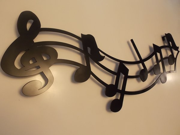 36 Metal  Musical Notes Wall Art  in Black Rust Finish Home  